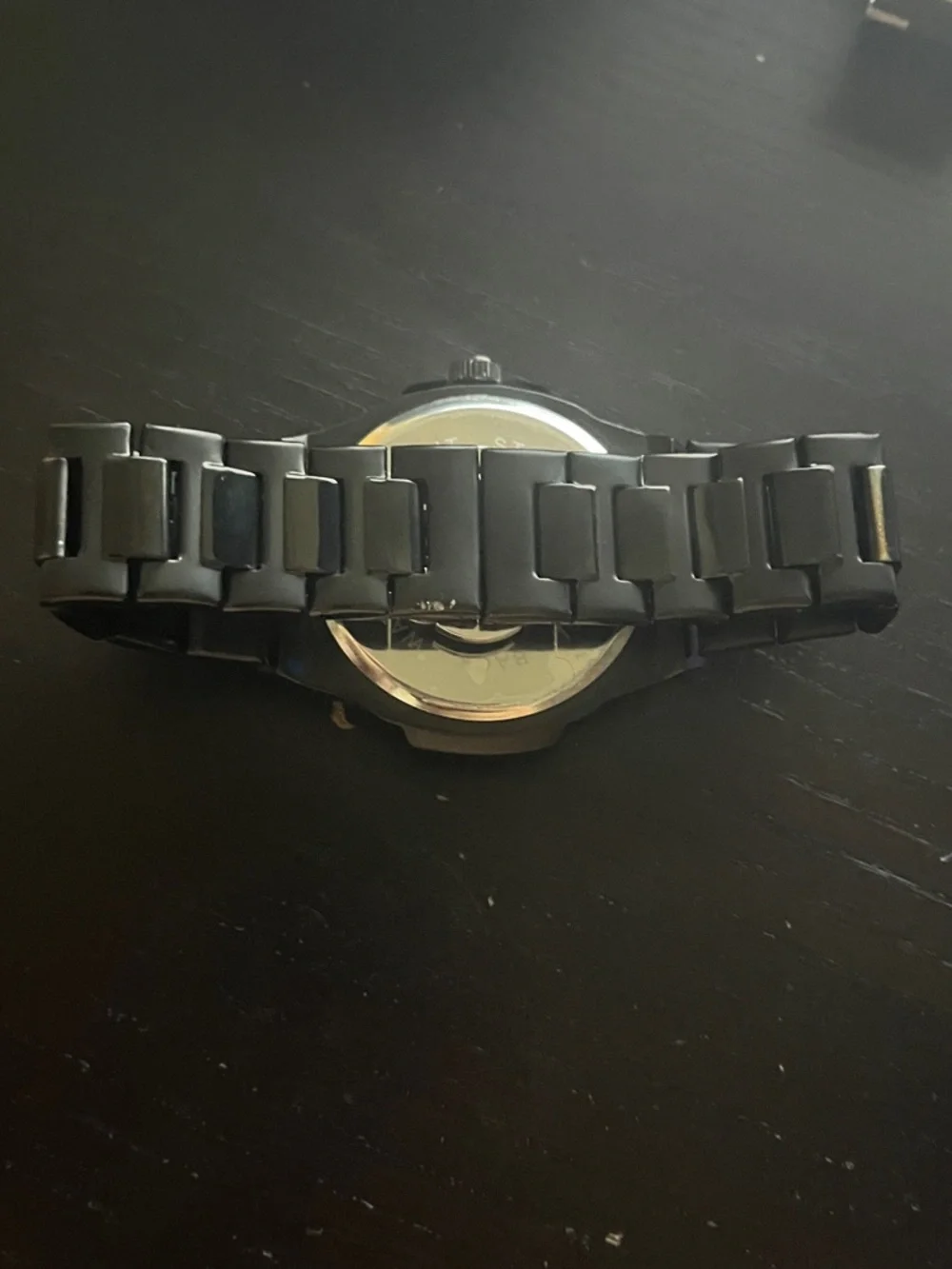 Men's Black Stainless Steel Bracelet Watch - Sleek All-Black Design